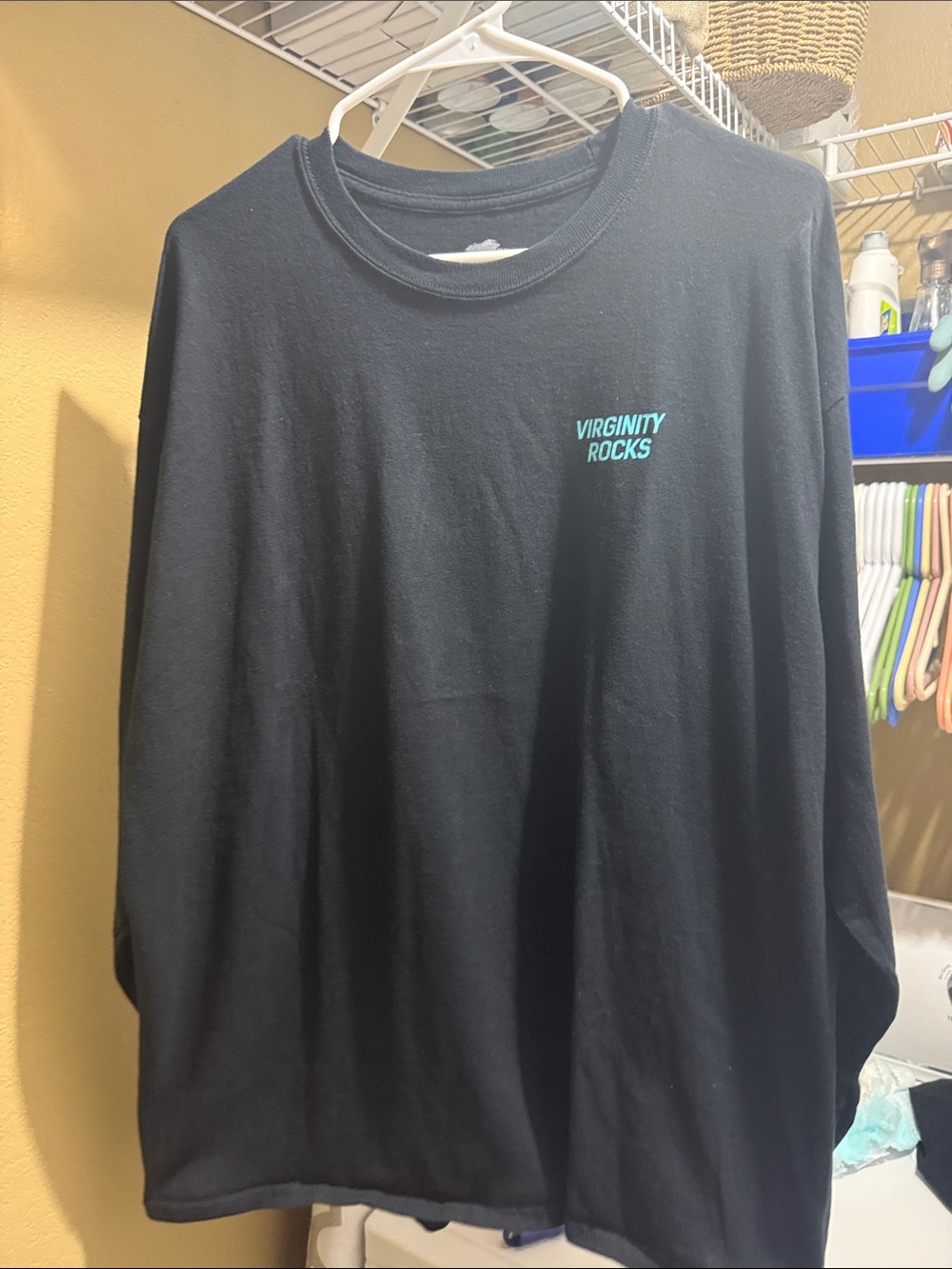 Danny Duncan Virginity Rocks Black Long-Sleeve Graphic Tee